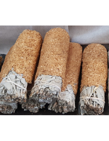 SAHUMERIO DE SALVIA BLANCA, MIRRA Y PALO SANTO